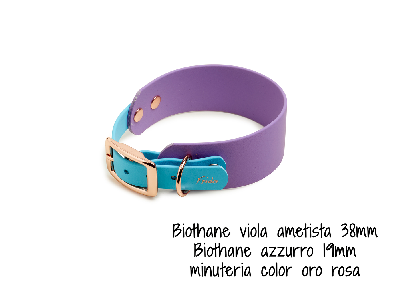Collare per cani in Biothane® Linea Duo Levrieri - personalizzabile - Frido