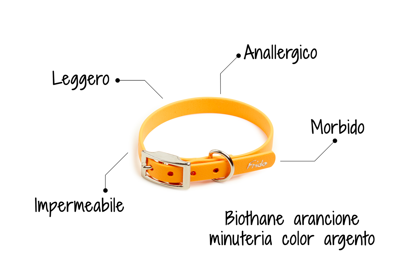 Collare per cani in Biothane® 13mm - personalizzabile