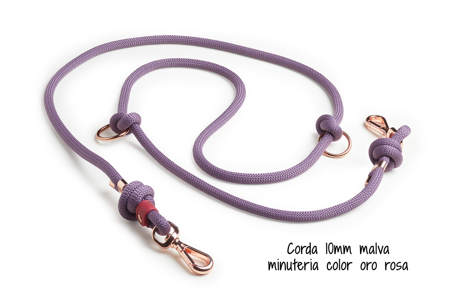 Guinzaglio regolabile per cani in Corda con Doppio Moschettone linea Twist - Frido