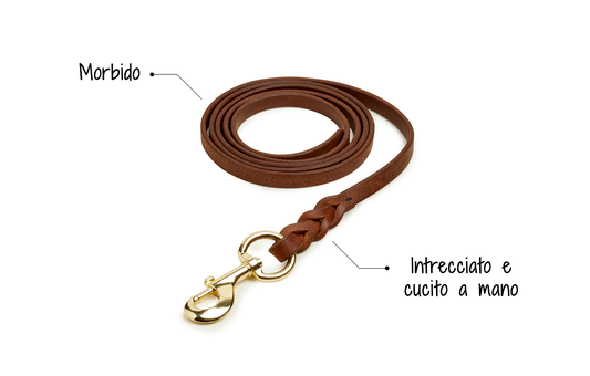 Guinzaglio per Cani in cuoio - Frido