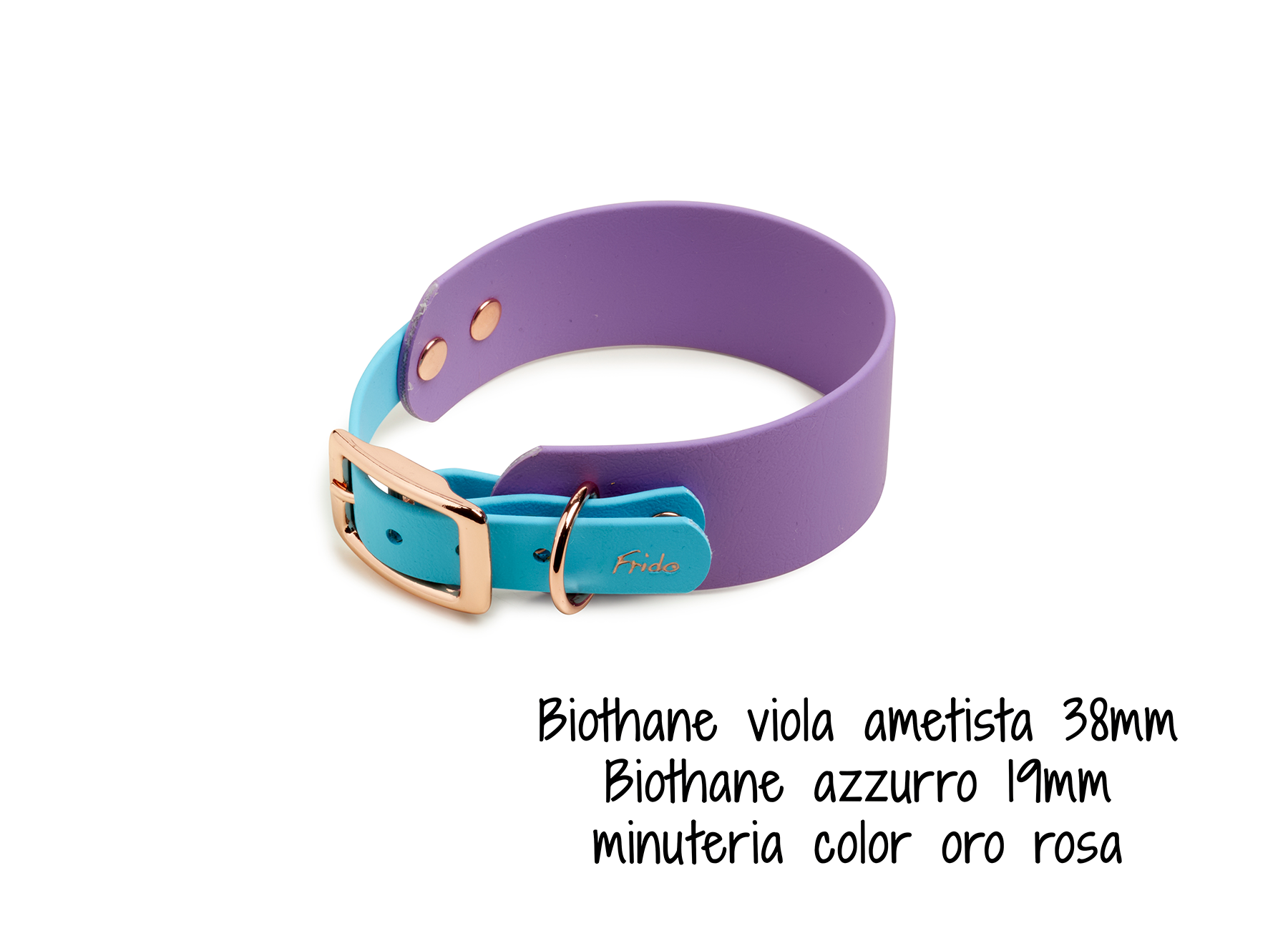 Collare per cani in Biothane® Linea Duo Levrieri - personalizzabile - Frido
