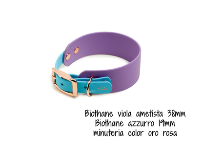 Collare per cani in Biothane® Linea Duo Levrieri - personalizzabile - Frido